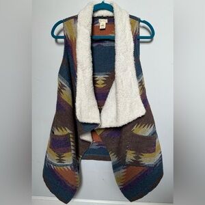 Hem & Thread Southwest style Layering Long vest Size M